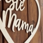 Preview: Herz "beste Mama" aus Holz - Detailansicht