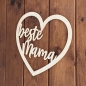 Preview: Herz "beste Mama" aus Holz