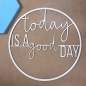 Preview: Türkranz "today is a good day" aus Holz