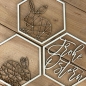Preview: Hexagon 3er Set "Ostern" aus Holz