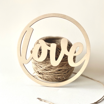 Türkranz "love" aus Holz