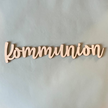 Schriftzug "Kommunion" aus Holz