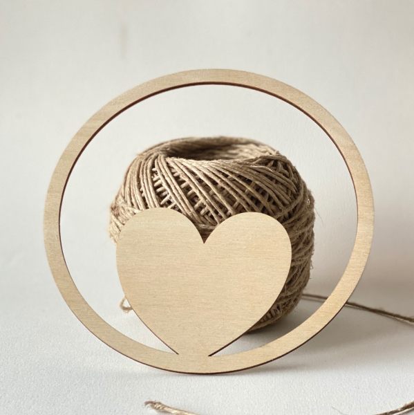 Türkranz "Herz" aus Holz